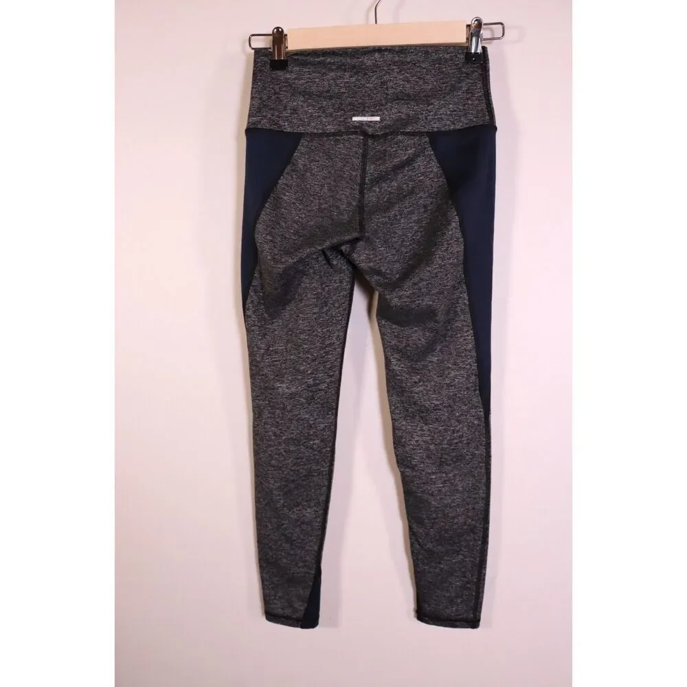 Aerie Chill Play Move Leggings – Small Petite, Gray & Navy Blue